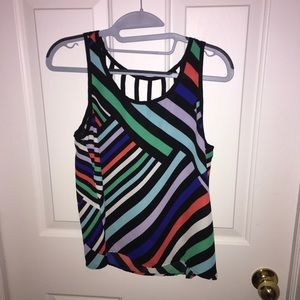 Cute multi colored striped tank